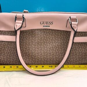 Guess Pink and Brown Shoulder Bag